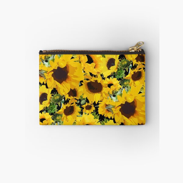 Item preview, Golden Sunflowers Halfdrop on Black designed and sold by Art in My Loft.