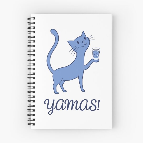 Item preview, Yamas Greek Cheers Funny Blue Cat Toast designed and sold by MavtM.