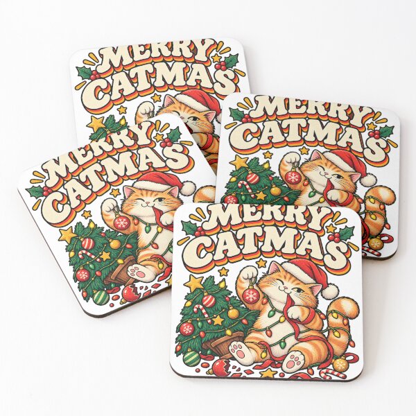 Item preview, Merry Catmas Funny Christmas Cat designed and sold by manszoank.