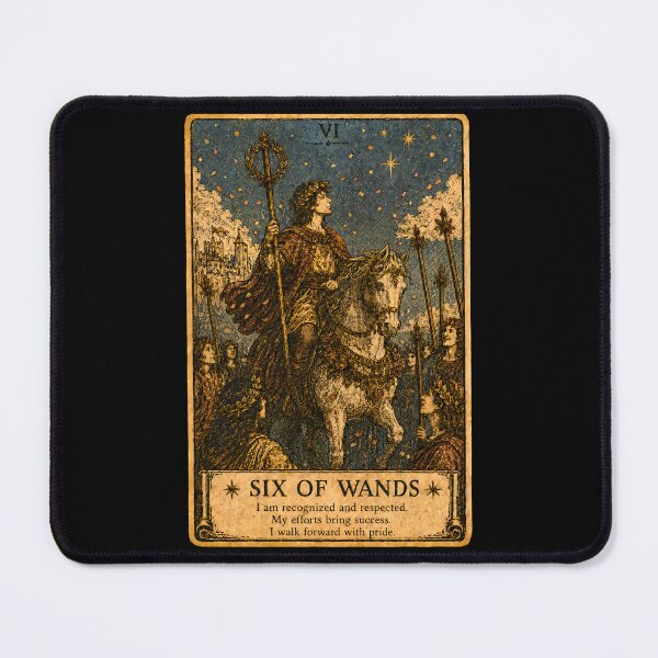 Item preview, Six of Wands Tarot Card - Success & Recognition Art designed and sold by ArcanaAbsolute.