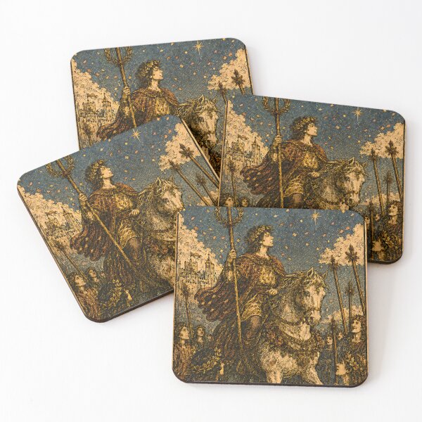 Item preview, Six of Wands Tarot Card - Success & Recognition Art designed and sold by ArcanaAbsolute.