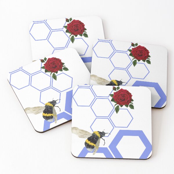 Item preview, Bees Architecture - Blue designed and sold by Sandra Everley.