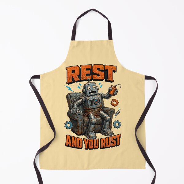 Item preview, Rest And You Rust - Funny Vintage Robot Motivation & Gym Idiom designed and sold by SVox.