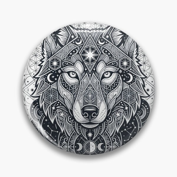Item preview, Geometric Wolf Head Mandala - Sacred Geometry Spirit Animal designed and sold by VictorCV.