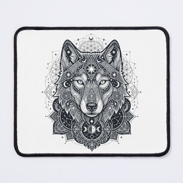 Item preview, Geometric Wolf Head Mandala - Sacred Geometry Spirit Animal designed and sold by VictorCV.