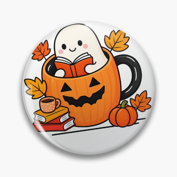 Item preview, Ghost Reading in a Pumpkin Mug Stickers / Bookish Stickers / Book Lover Gift / Bookish Merch / Kindle Sticker / Smut Reader / Reading Lover designed and sold by Walmarval ⭐⭐⭐⭐⭐.