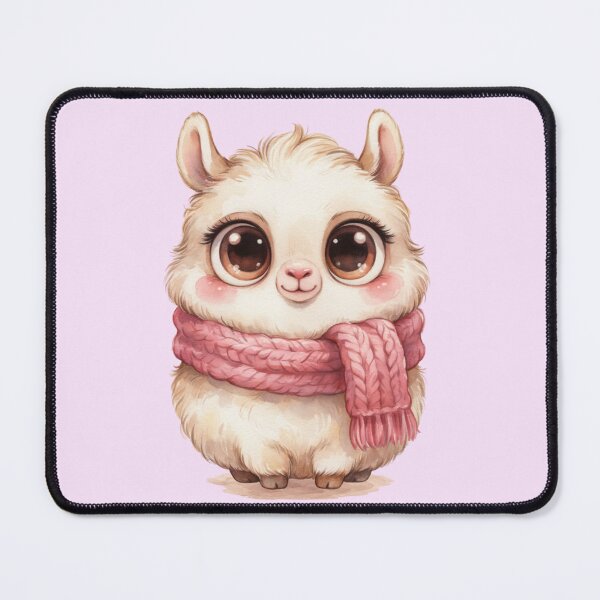 Item preview, Cute Baby Llama in Pink Scarf – Whimsical Watercolor Animal. designed and sold by SaraSumi.