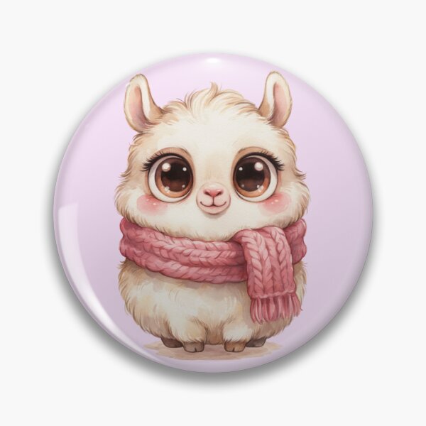 Item preview, Cute Baby Llama in Pink Scarf – Whimsical Watercolor Animal. designed and sold by SaraSumi.