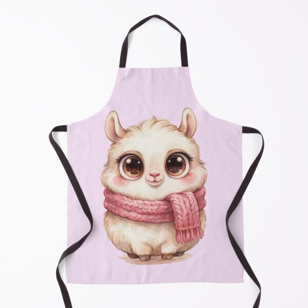 Item preview, Cute Baby Llama in Pink Scarf – Whimsical Watercolor Animal. designed and sold by SaraSumi.