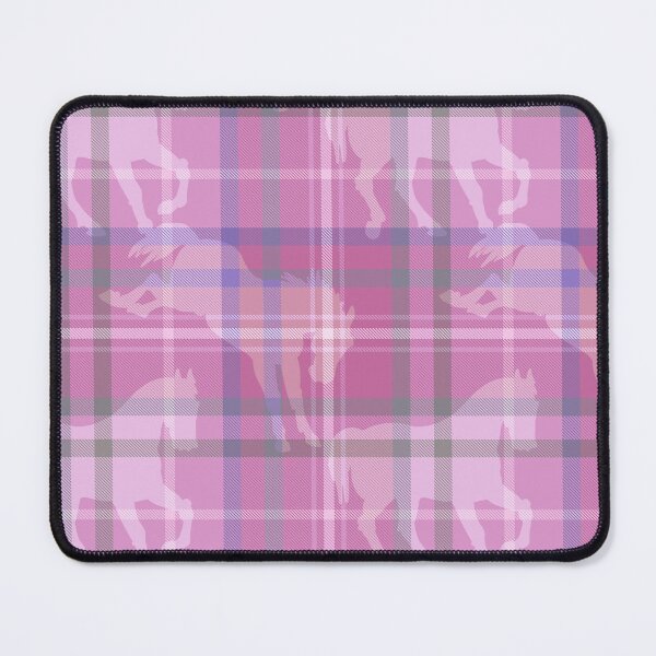 Item preview, Pink horse tartan plaid with faux twill texture designed and sold by Anne Londez Studio.