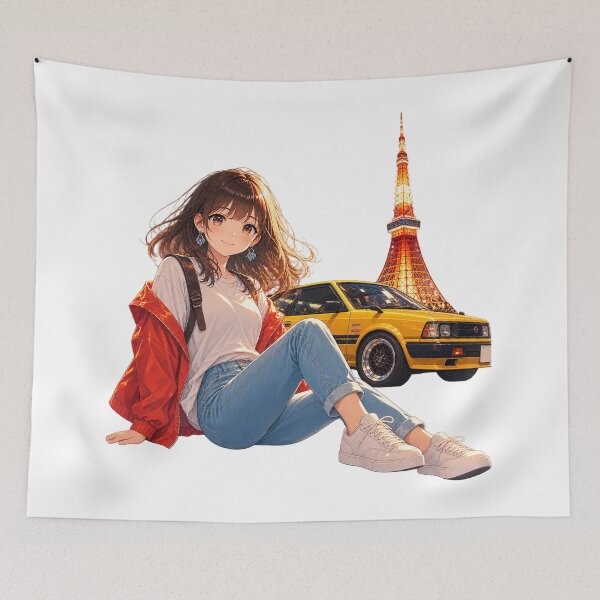 Item preview, Tokyo and Retro Cars designed and sold by City Pop Tokyo .