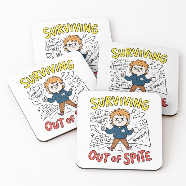 Item preview, Surviving Out Of Spite Coffee Burnout Comic designed and sold by Mr Lee.
