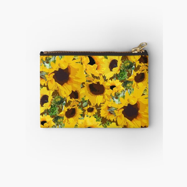 Item preview, Golden Sunflowers Halfdrop on Brown 613b00 designed and sold by Art in My Loft.