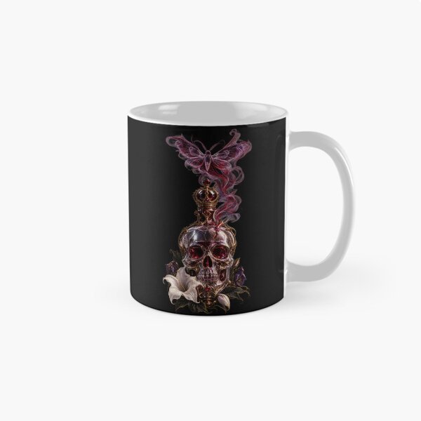 Item preview, Crystal Skull Perfume Vial with Spectral Moth – Vamp Romantic Gothic Art designed and sold by Anyshca.