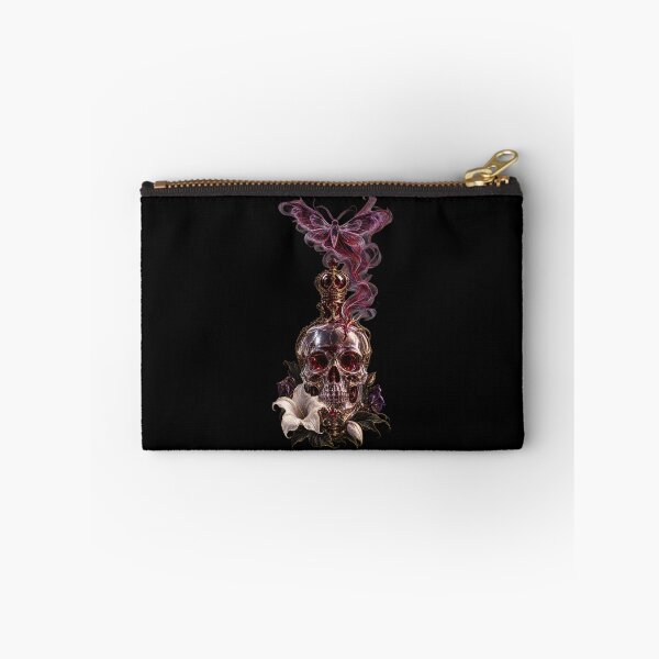 Item preview, Crystal Skull Perfume Vial with Spectral Moth – Vamp Romantic Gothic Art designed and sold by Anyshca.