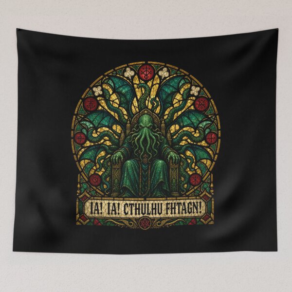 Item preview, Cthulhu Fhtagn Stained-Glass Throne designed and sold by Fenay Designs.