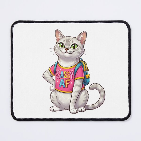 Item preview, Burmese Cat Lover "Sassy AF" Cartoon designed and sold by StickVerse by Owais.