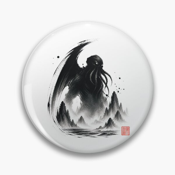 Item preview, Cthulhu Rising in Sumi-E Mountain Mist designed and sold by Fenay Designs.