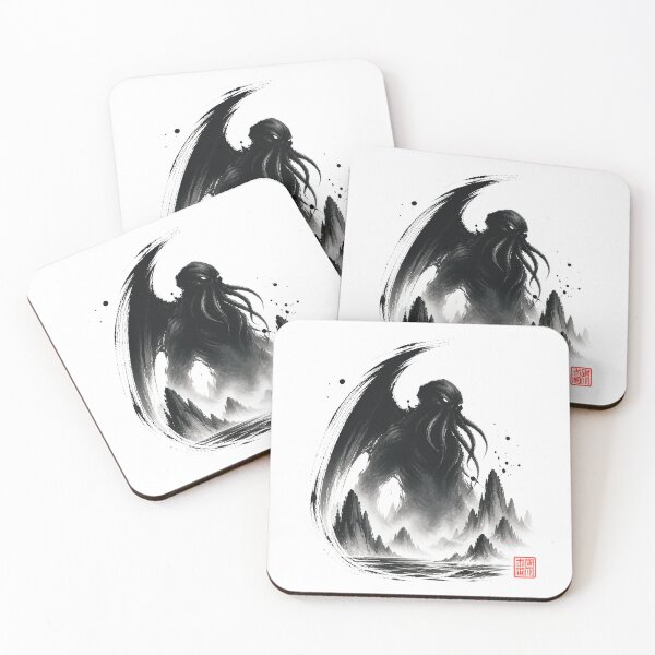 Item preview, Cthulhu Rising in Sumi-E Mountain Mist designed and sold by Fenay Designs.