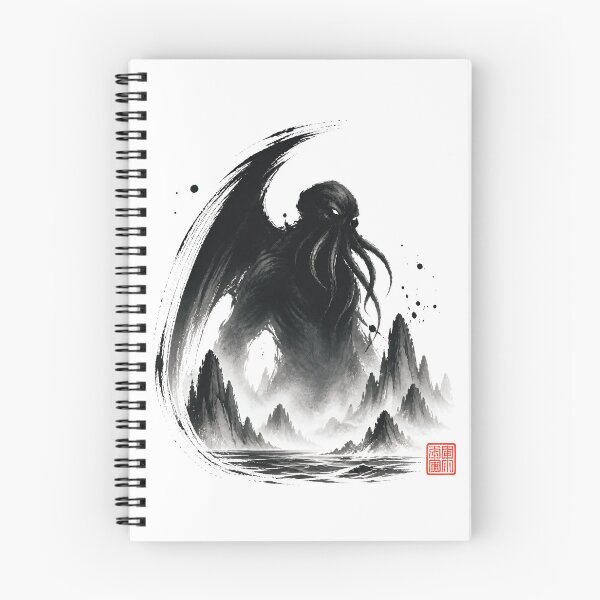 Item preview, Cthulhu Rising in Sumi-E Mountain Mist designed and sold by Fenay Designs.