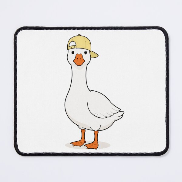 Item preview, Gustav the Goose – Cute Goose with Pastel Yellow Cap designed and sold by LittleGinnyArt.