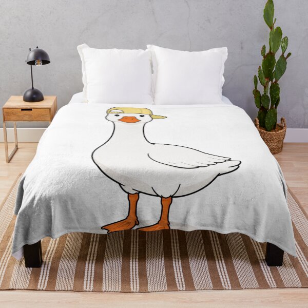 Item preview, Gustav the Goose – Cute Goose with Pastel Yellow Cap designed and sold by LittleGinnyArt.