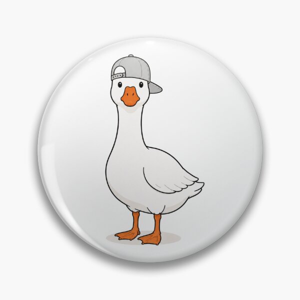 Item preview, Gustav the Goose – Cute Goose with Light Gray Cap designed and sold by LittleGinnyArt.