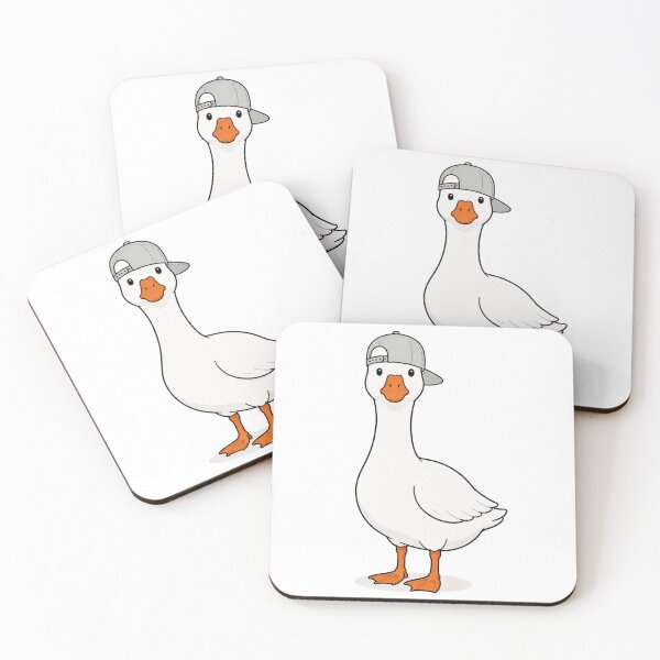 Item preview, Gustav the Goose – Cute Goose with Light Gray Cap designed and sold by LittleGinnyArt.