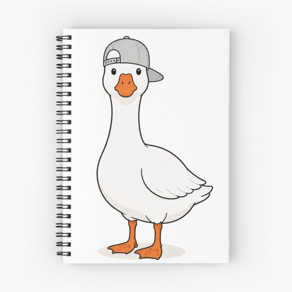 Item preview, Gustav the Goose – Cute Goose with Light Gray Cap designed and sold by LittleGinnyArt.