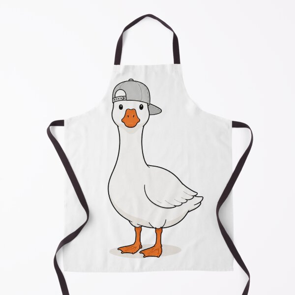 Item preview, Gustav the Goose – Cute Goose with Light Gray Cap designed and sold by LittleGinnyArt.