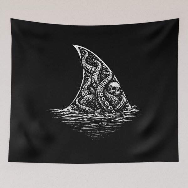 Item preview, Octopus Skull Design on Shark Fin Halloween designed and sold by rafaeltto.