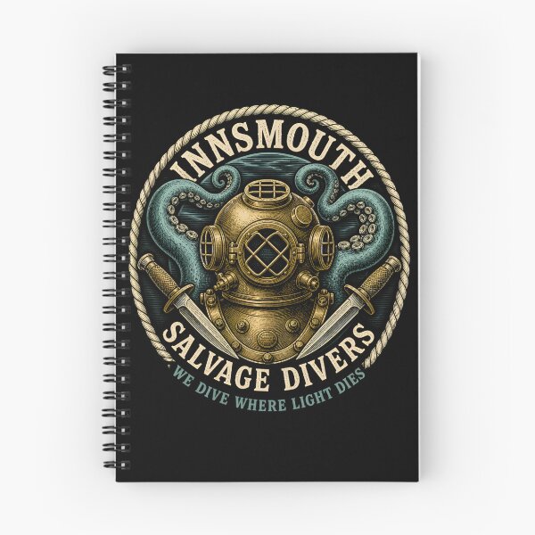Item preview, Innsmouth Salvage Divers: Vintage Deep-Sea Badge designed and sold by Fenay Designs.