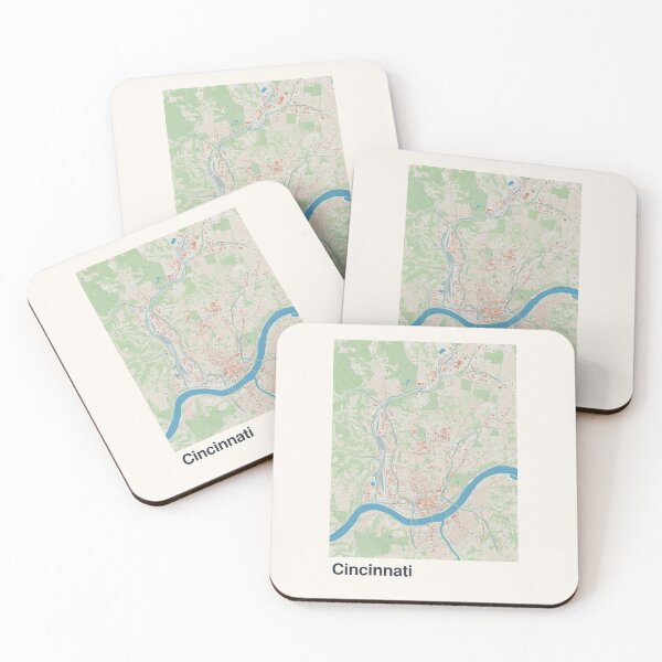 Item preview, Cincinnati Minimalistic Map Art designed and sold by MapsNerd.