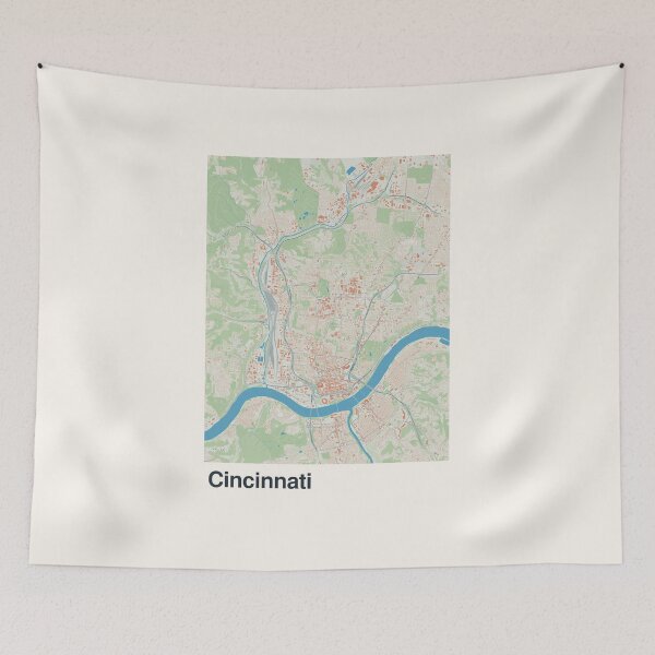 Item preview, Cincinnati Minimalistic Map Art designed and sold by MapsNerd.