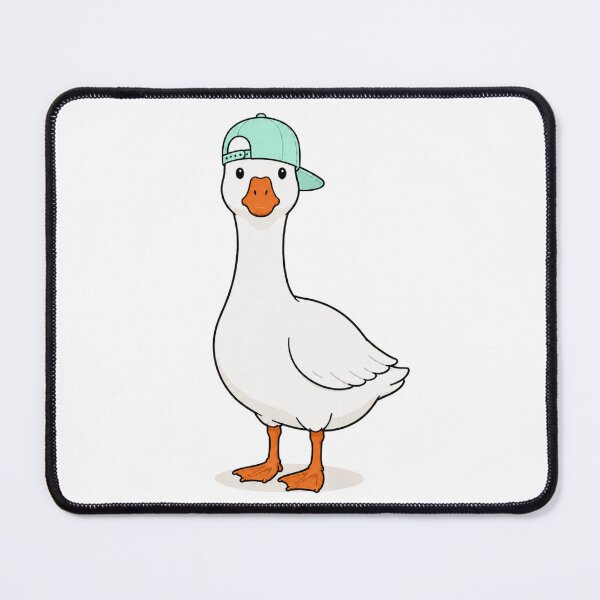 Item preview, Gustav the Goose – Cute Goose with Mint Cap designed and sold by LittleGinnyArt.