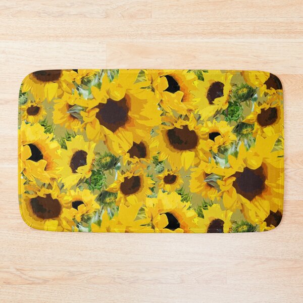 Item preview, Golden Sunflowers Halfdrop on Gold b0a13b designed and sold by Art in My Loft.