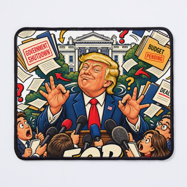 Item preview, Government Shutdown For Sure Political Press Circus designed and sold by Retro Whiskers.