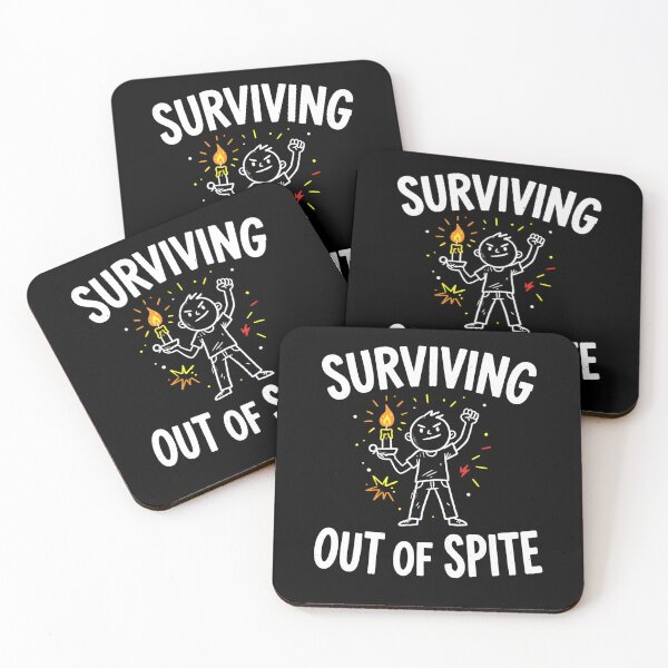 Item preview, Surviving Out Of Spite Candle Cartoon designed and sold by Mr Lee.
