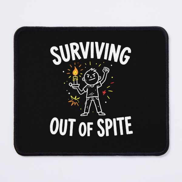 Item preview, Surviving Out Of Spite Candle Cartoon designed and sold by Mr Lee.