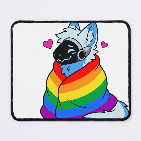 Item preview, Comfy Womfy Furry Pride Protogen LGBTQ Rainbow designed and sold by BlueBullBazaar.