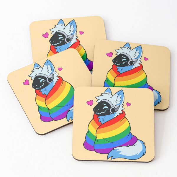 Item preview, Comfy Womfy Furry Pride Protogen LGBTQ Rainbow designed and sold by BlueBullBazaar.