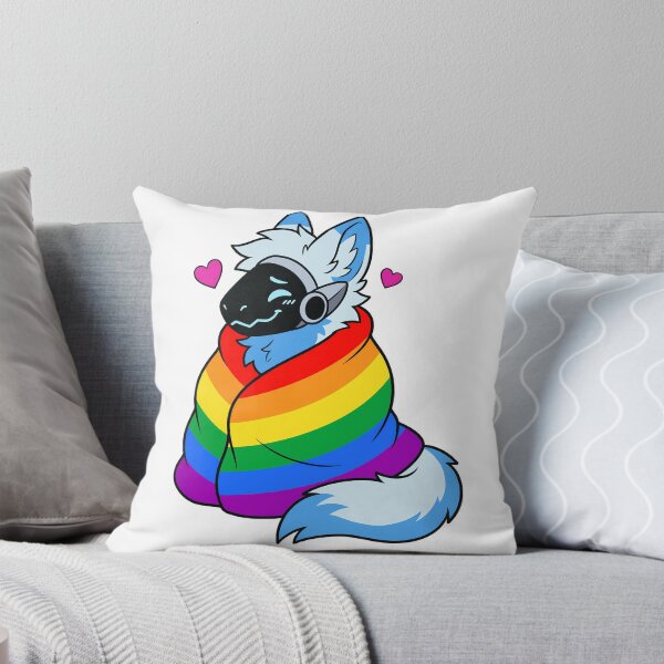 Item preview, Comfy Womfy Furry Pride Protogen LGBTQ Rainbow designed and sold by BlueBullBazaar.