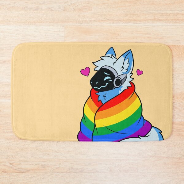 Item preview, Comfy Womfy Furry Pride Protogen LGBTQ Rainbow designed and sold by BlueBullBazaar.