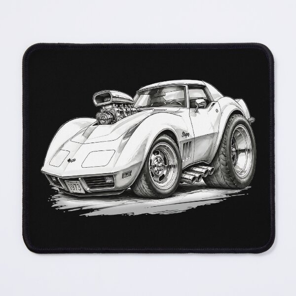 Item preview, 1973 Corvette Stingray Classic American Muscle Car Lineart designed and sold by Wilcox PhotoArt.