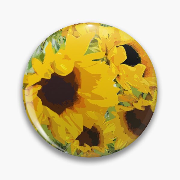 Artikelvorschau, Goldene Sonnenblumen Halfdrop auf Grün 97a529 entworfen und verkauft von Art in My Loft.