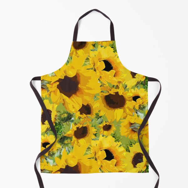 Item preview, Golden Sunflowers Halfdrop on Green 97a529 designed and sold by Art in My Loft.