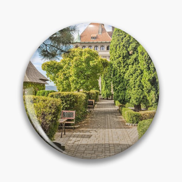 Item preview, Historic Castle Garden Pathway with Wooden Bench designed and sold by Rogi74.
