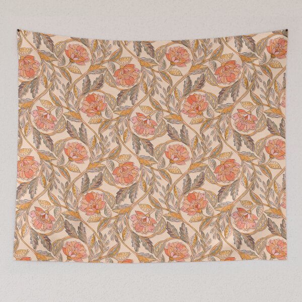 Item preview, Autumn Boho Chintz Floral in Soft Peach designed and sold by micklyn.
