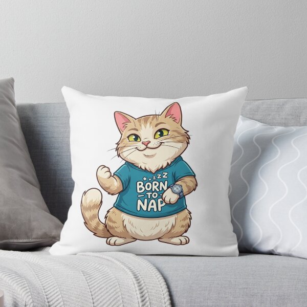 Item preview, Cute Munchkin Cat "Born To Nap" Graphic designed and sold by StickVerse by Owais.