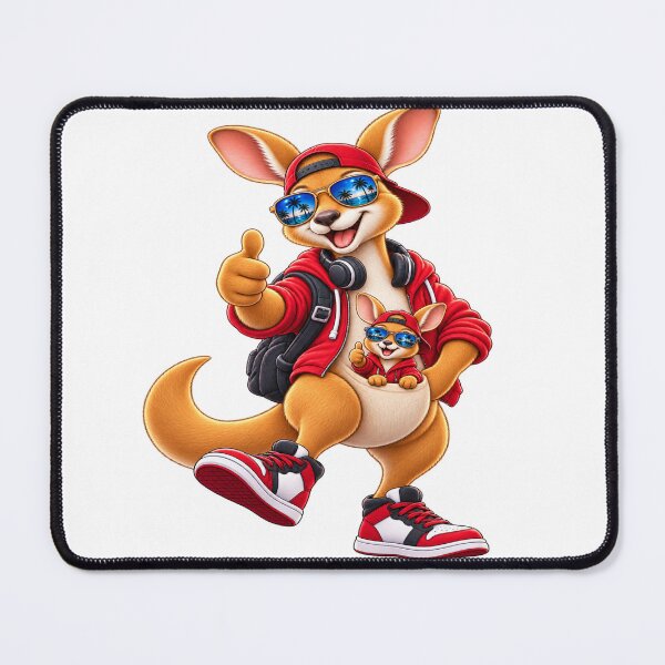 Item preview, Cool Kangaroo Vibes – Funny Kangaroo with Mini Me designed and sold by Genzfirevibes.